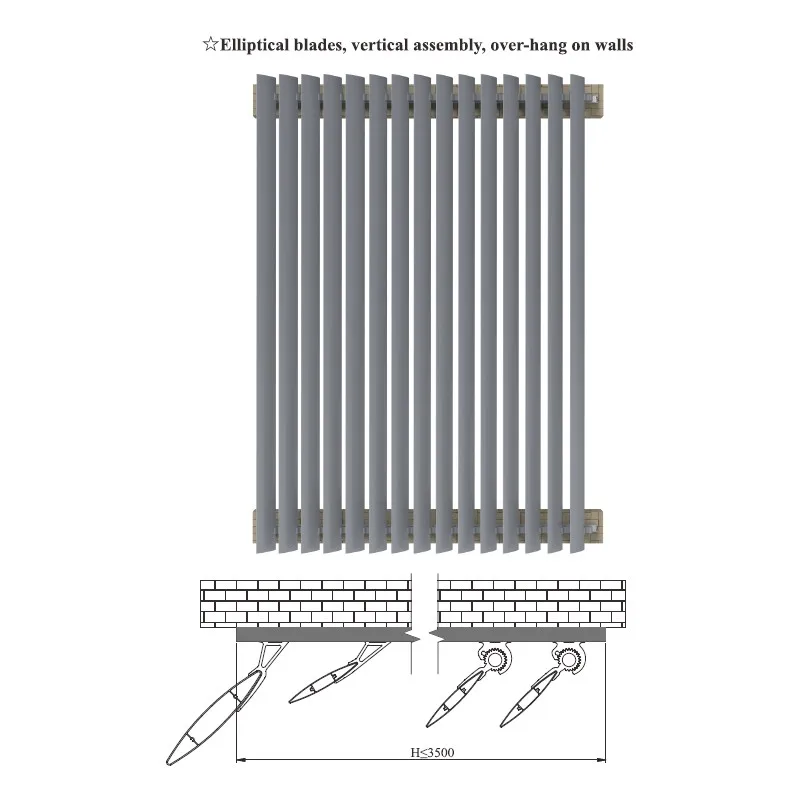 6063-T5 Alloy Anodized Aluminium Extrusion Fixed Louvered Window Profiles For Outside Sunshade