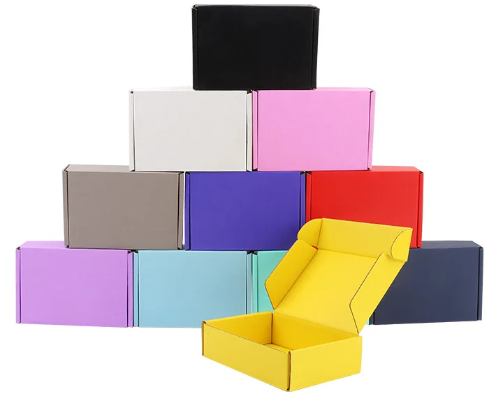 Custom Logo Printed Flat pack Packaging Box Corrugated Die Cut Folding Mailer Shipping Mailing Box For Clothing Shipping