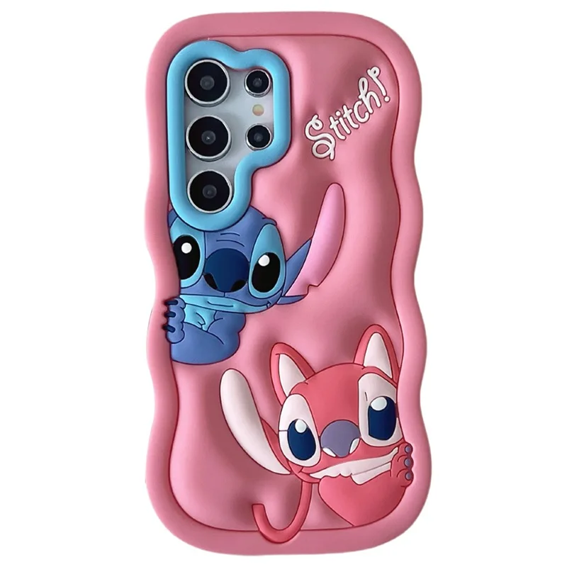 Cartoon Cute 3D Stitches Silicone Mobile Silicone cases Phone Case For Samsung Galaxy S24 S23 Ultra S22 Plus S20FE A15 A25