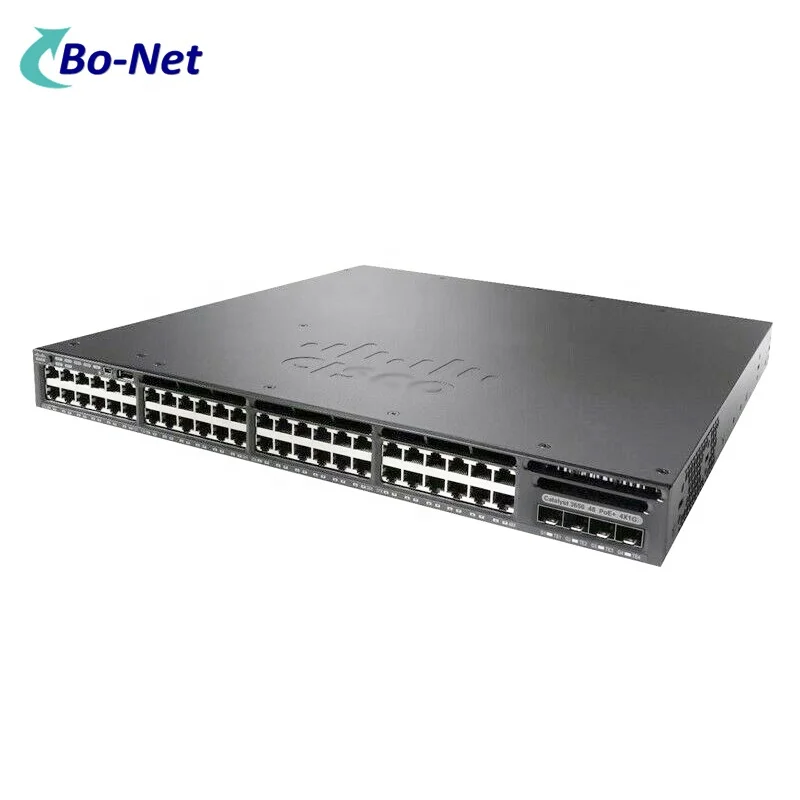New WS-C3650-48PS-S 48x10/100/1000 Ethernet PoE+ Switch With 640WAC Power Supply