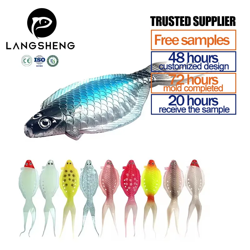 OEM and on stocks freshwater sea fishing simulation bait silicone 12.8cm 7.6g soft fishing lures
