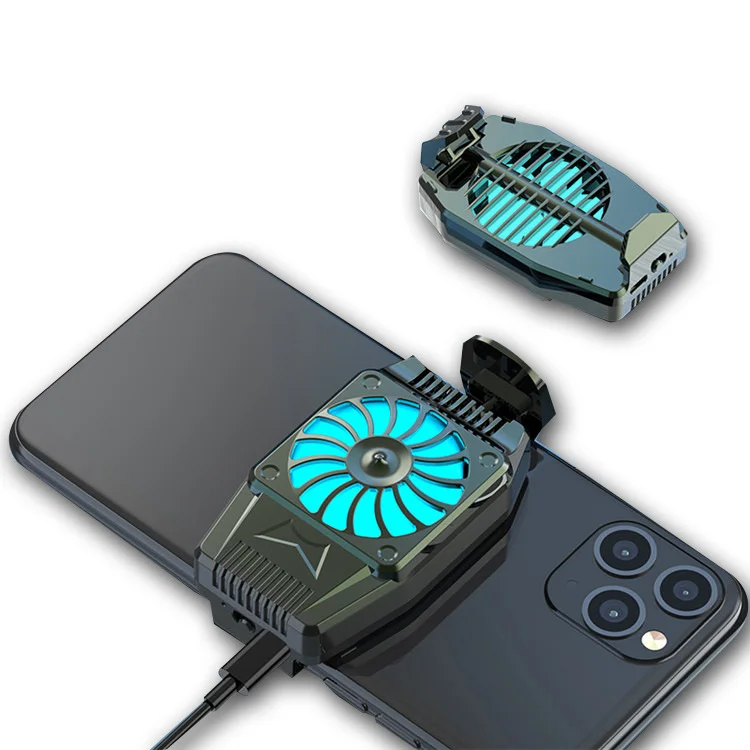 Gaming Phone Cooler Mobile Cooling Pad Portable Phone Holder mini Cell Phone Cooler Fan For Smartphone Games Radiator