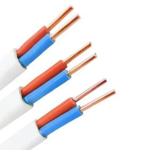Factory twin Pvc Insulated Wire 2  3Core 0.75mm 1mm 1.5mm 2.5mm 4mm 6mm 10mm flat Power cord electric wire cable