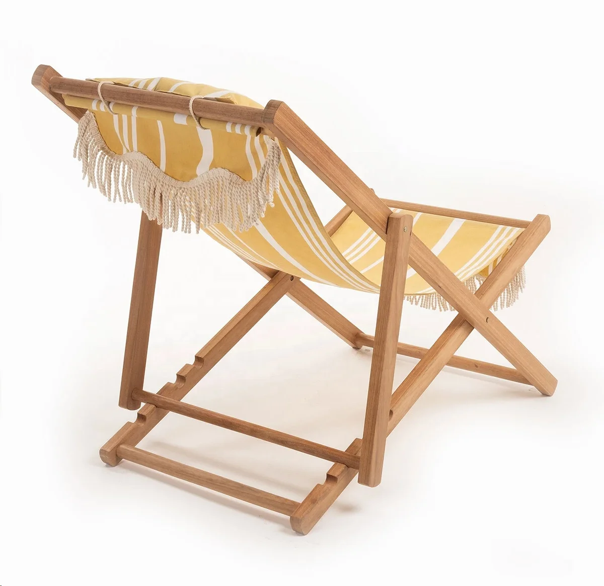 Modern Portable Wooden Beach Chair Custom Outdoor Furniture Folding