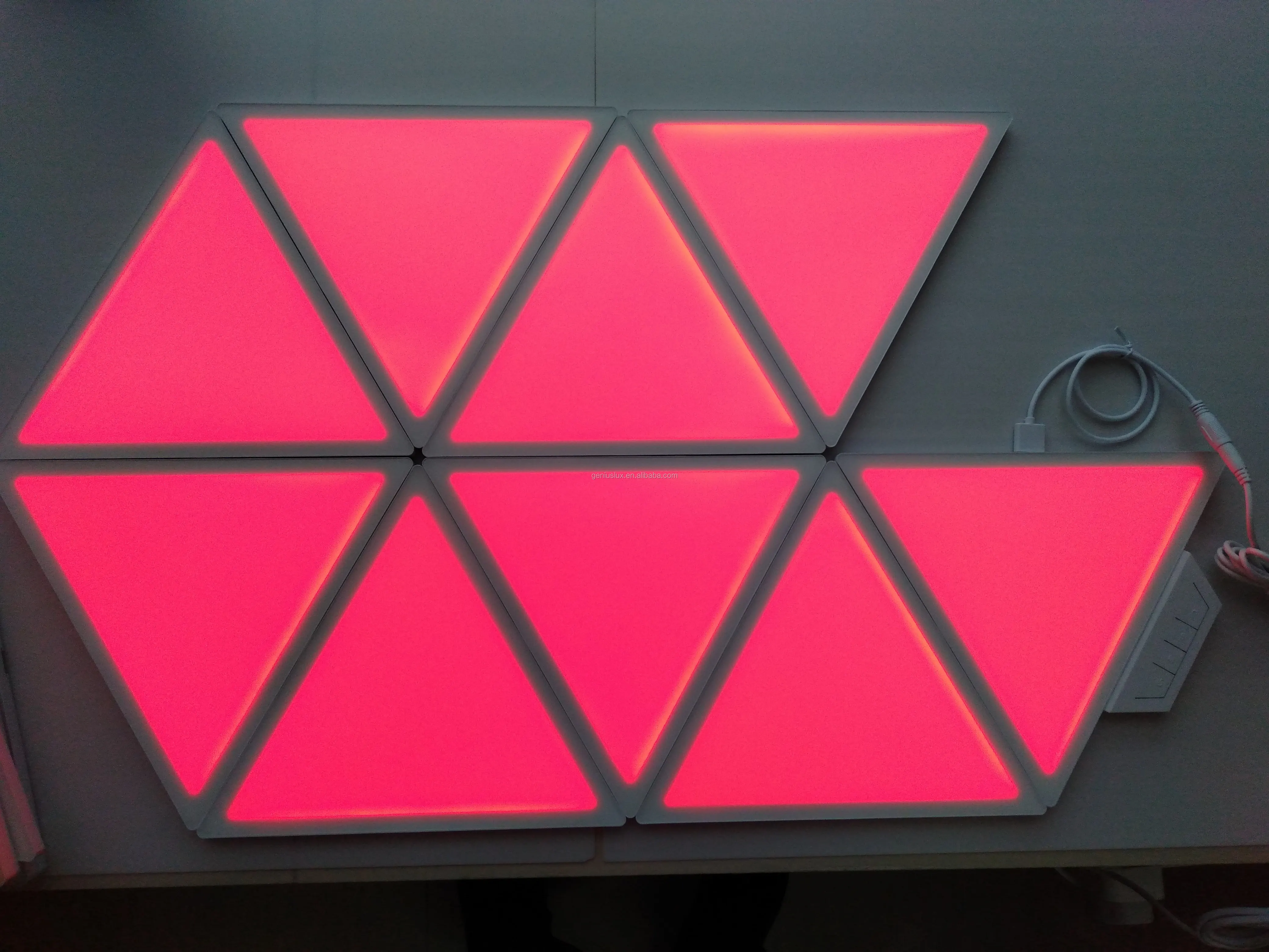 surface mount DIY Kit night Wall Lamp indoor wifi led magic home decor Triangle Led Panel light