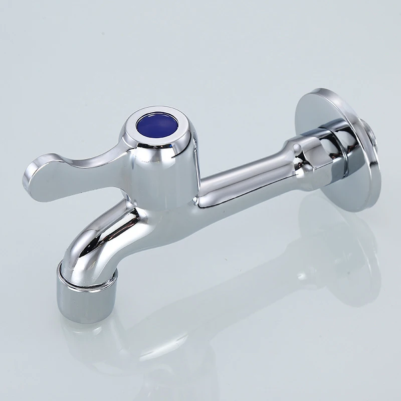 Hot selling Washing Machine Bathroom Brushed Surface Wall Mounted Dual Handle Dual use Brass Faucet