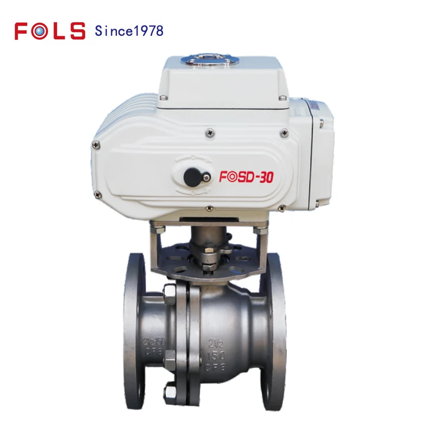 PLC control system on/off ball valve with electric actuator
