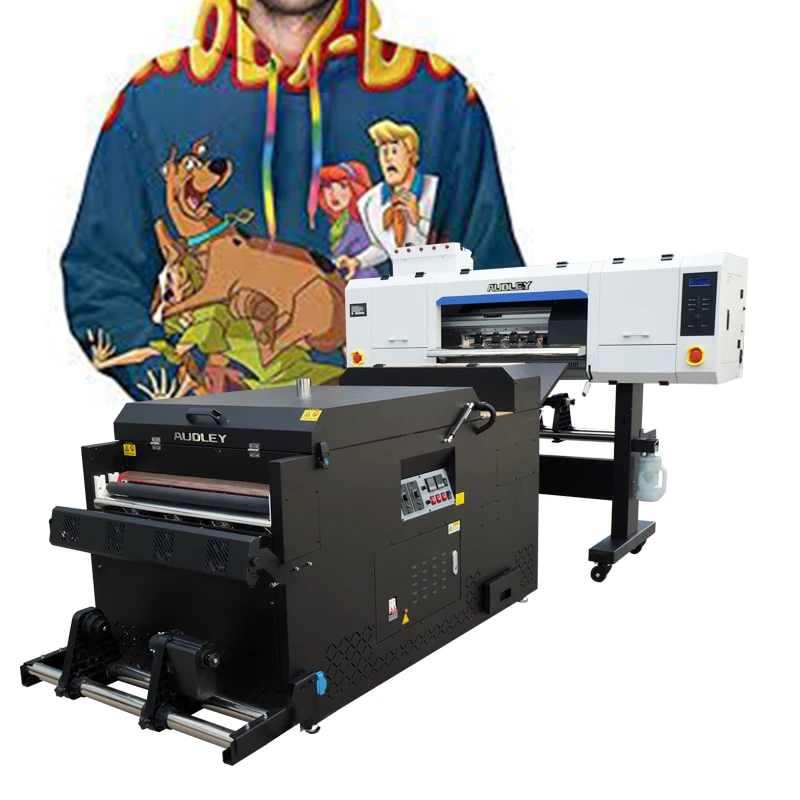 Audley 4 head  digital printer dtf  t shirt printing machine 60cm eps i3200 dtf printer supplier