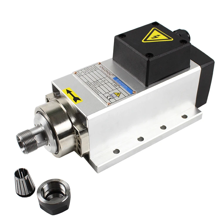 Cnc Mill Spindle Motor Er20 2.2KW Air Cooled CNC Router Machine Square Spindle Motor With 380V 220V 18000rpm