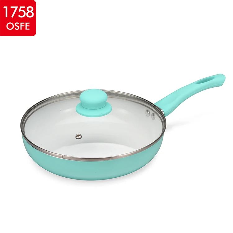 Kitchen Non Stick Ware Aluminum Pans Ceramic Cookware Sets Pink Color 16piece Home Cooking Aluminum Lid Non-stick Coating Metal