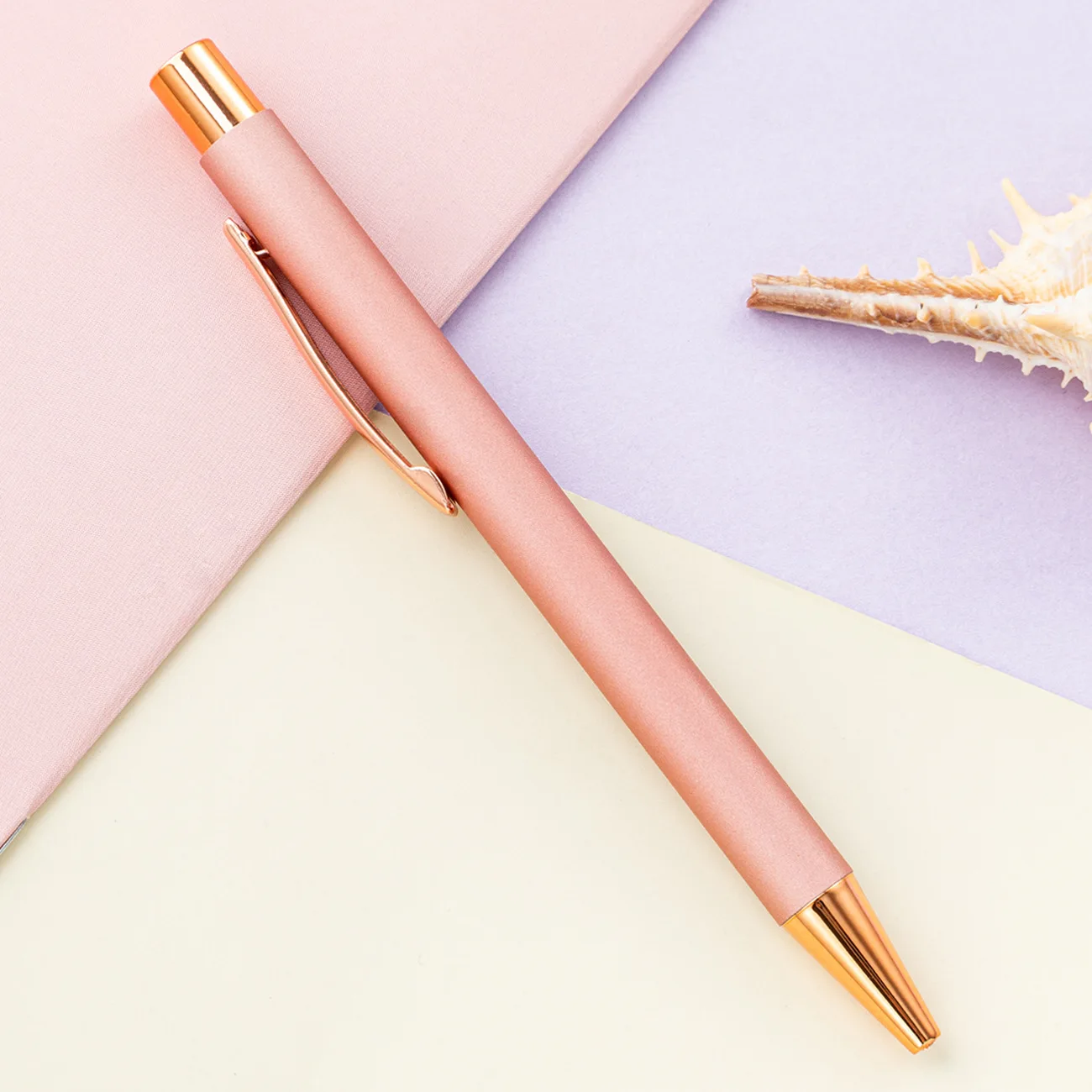 US hot sale Macaron retractable ballpoint pen hotel office student promotional gift pen logo rubber coated metal pens