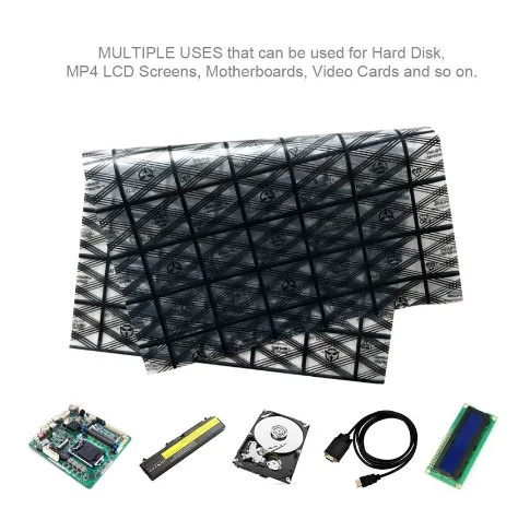 Premium Open Top Antistatic Bag for Motherboard CPU LCD Screen SSD Large ESD Shielding Anti Static Bags