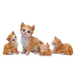 garden statues kitten ornaments poly resin cat collectable figurines
