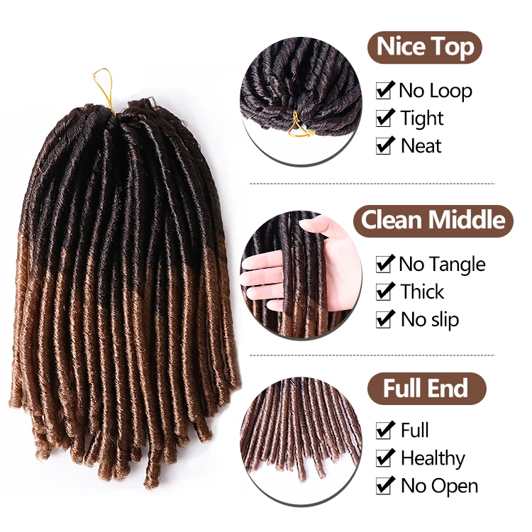 Julianna Kanekalon soft dread lock cheap price softex hair ombre color softex cabelo sinttico soft dread 14ich soft dread hair