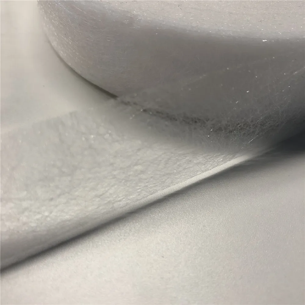 China wholesale 100%PA glue interlining double side fusible interlining hot melt web for fashion dress (#DS23)