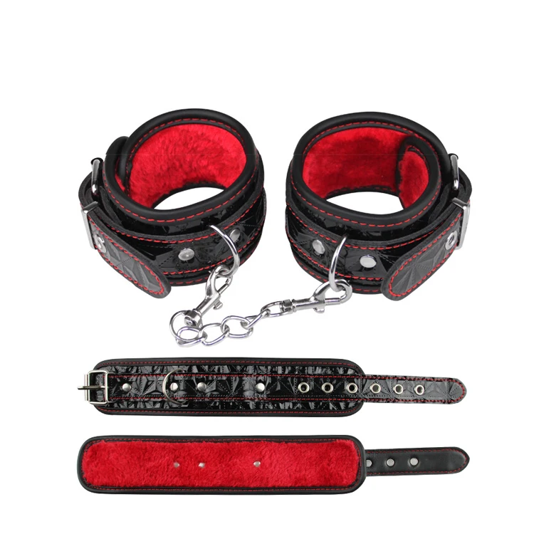 10 pcs/set Bondage Restrains Flirt Sexy Sets Plush Leather Bundle Mens Women SM Sex Adult Supplies