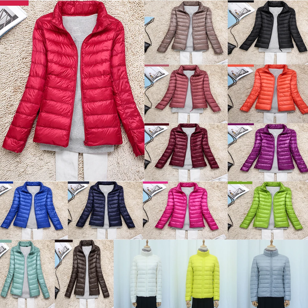 Comfortable Winter Women Duck Down Jacket Long Section New Light Fashion Jacket