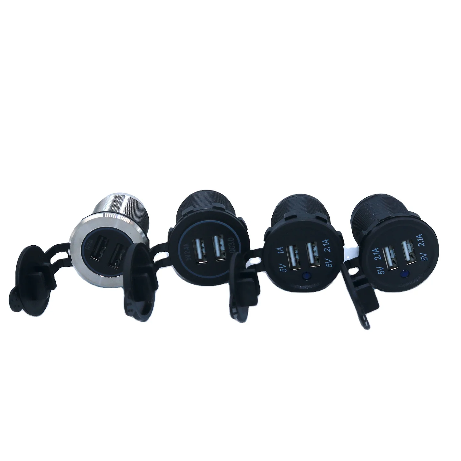 New Product Fast Car Charger Portable Mini Qc3.0 18w Electric Car Charger Type-c Dual Ports Usb A