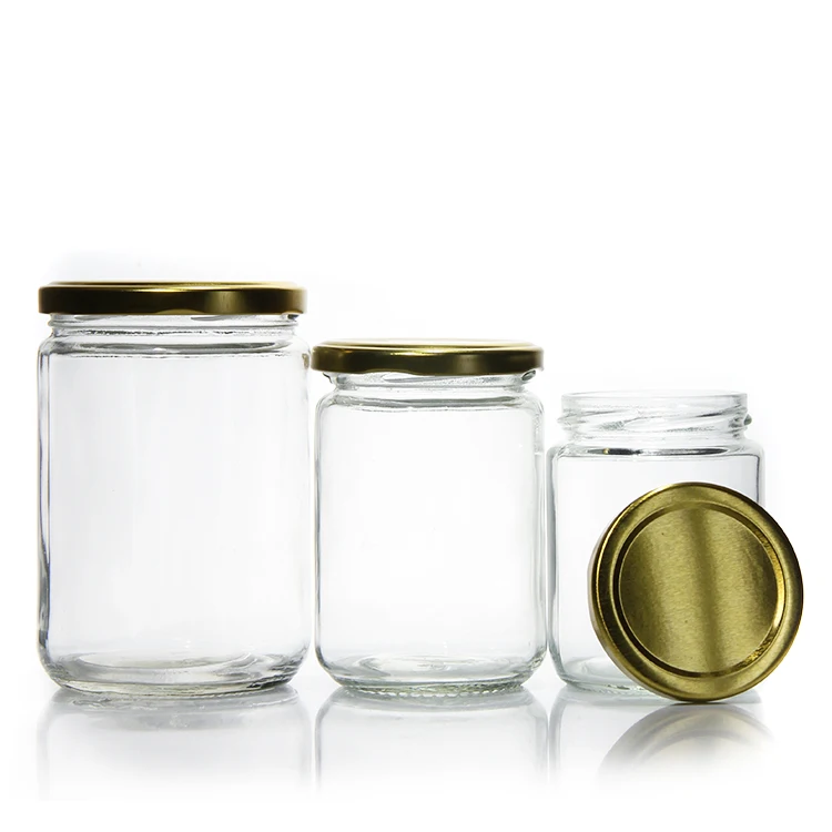 Cheap Price 4oz 8oz 12oz Glass Storage Jar Clear Round Storage Honey Glass Jar For Food