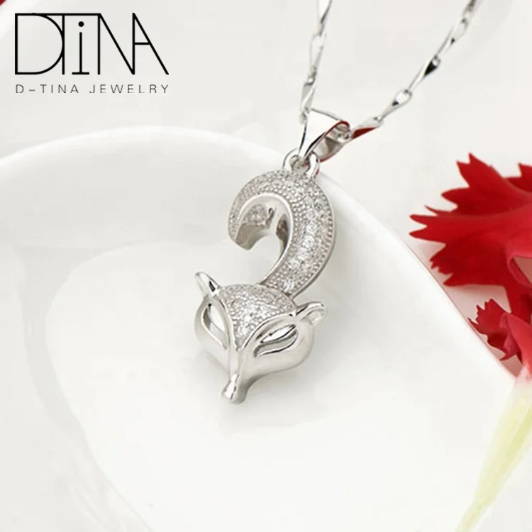 DTINA Factory Wholesale 925 Sterling Silver Fox Shape Pendant