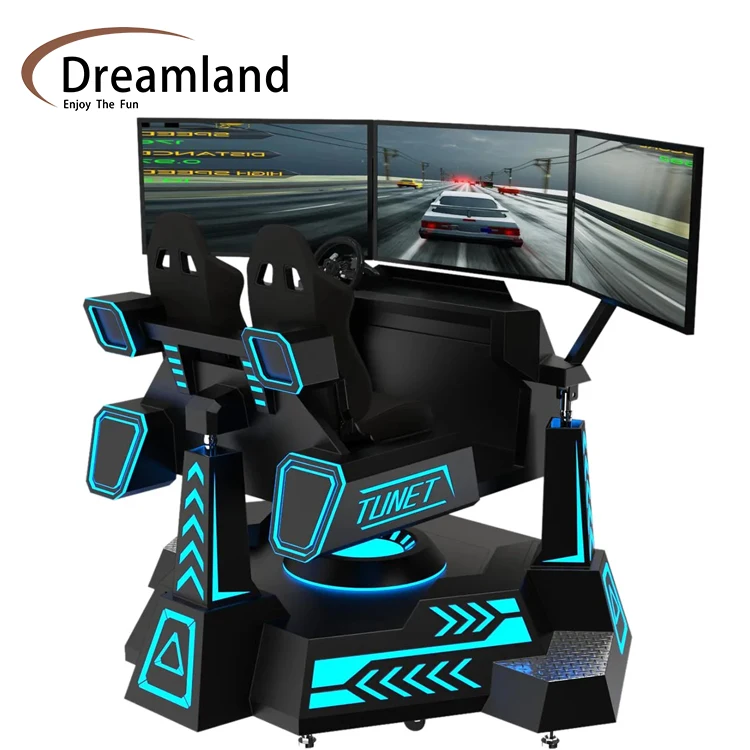Гоночный игровой автомат Dreamland с монетами 3dof 360 Вращающийся симулятор