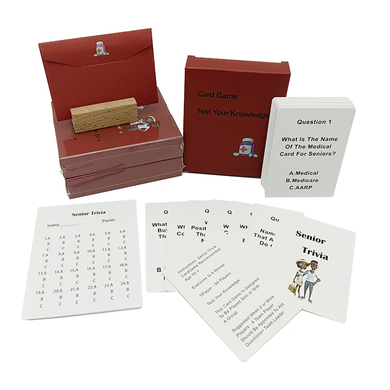 custom card games with envelope printing for couples