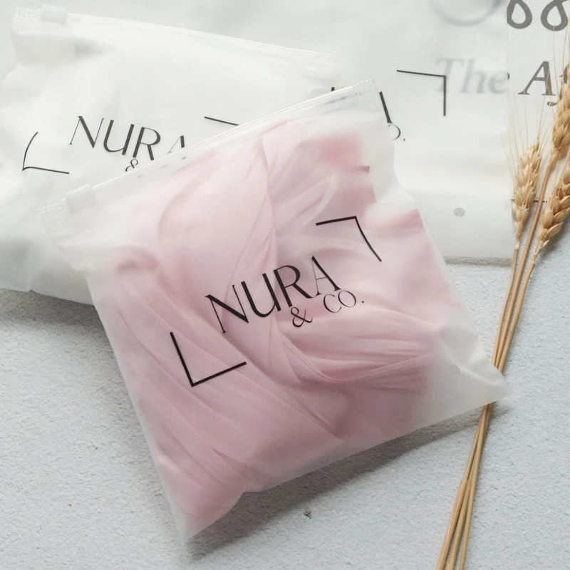 biodegradable compostable pe poly zipper plastic packaging slide eva frosted zip lock bag