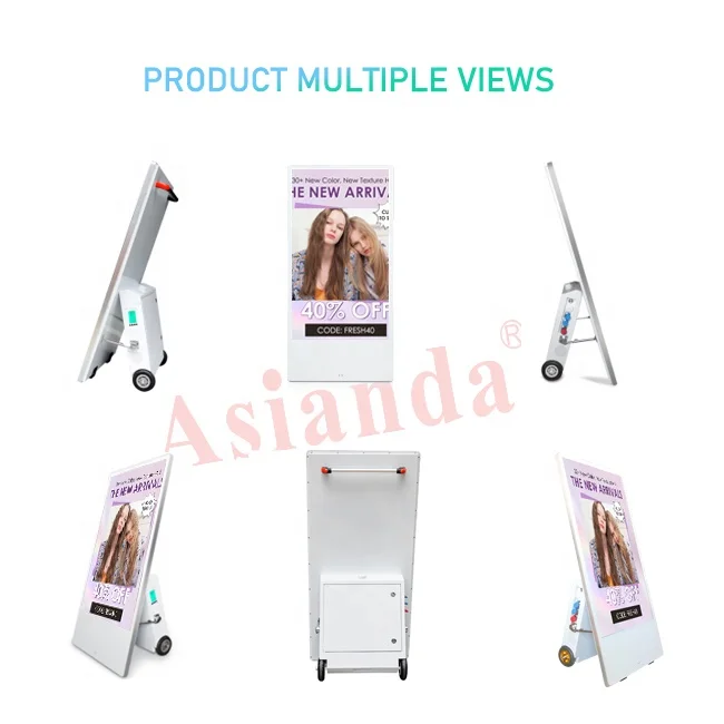 New Popular High Brightness Outdoor 43 Inch Digital Signage IP65 Android Portable Battery Powered Media Player Photo Booth