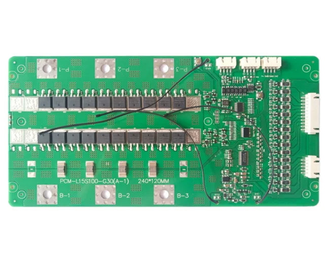 Battery Management System(bms) 15S 48V 100A Li-ion BMS LiFePO4  RS232 RS485 SMBUS UART BT For Golf Cart