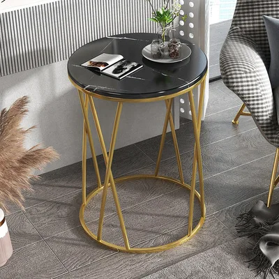 Top Qulaity Low Price Light Luxury Multi Purpose Marble Round Small End Table Modern Mesa Base Table For Sale