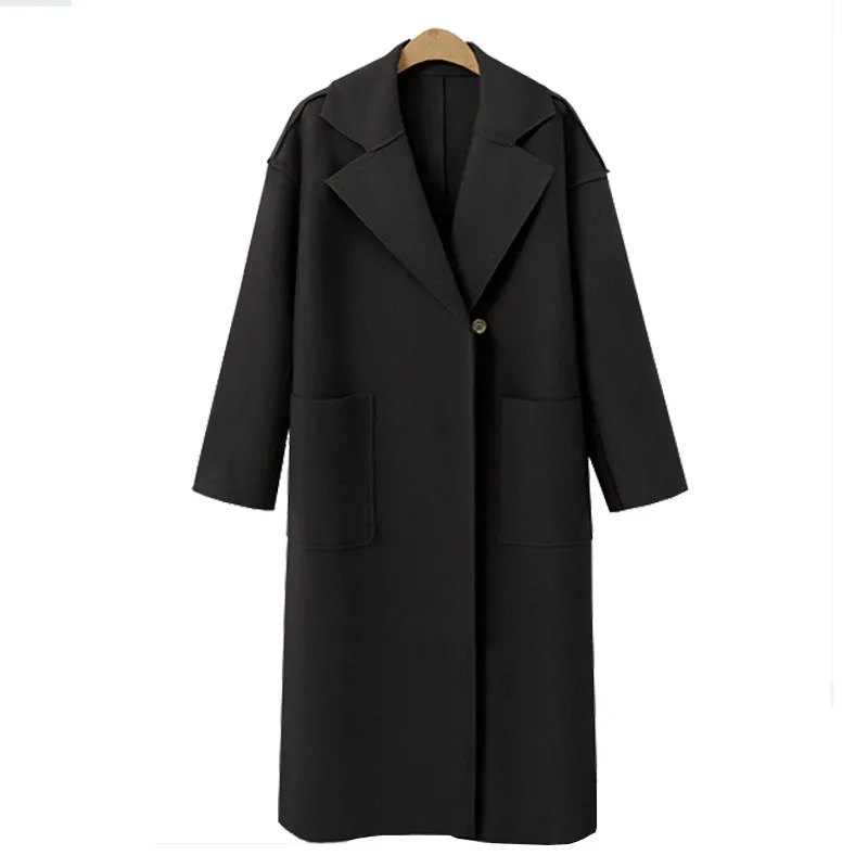 FLULU Autumn Winter Suit Blazer Women 2018 Casual Formal Wool Coat Elegant Work Office Lady Long Sleeve Blazer Mujer Outerwear