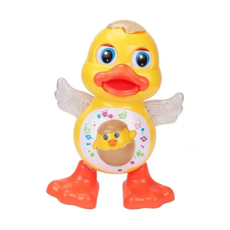 Flashing Light Kids Gift Cute Cartoon Plastic Electric Musical Dancing Duck Toy
