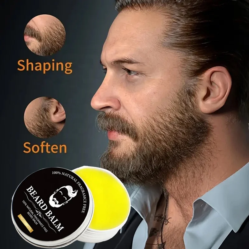 OEM 50g  pure natural private label men care product improves beard softness beard balm