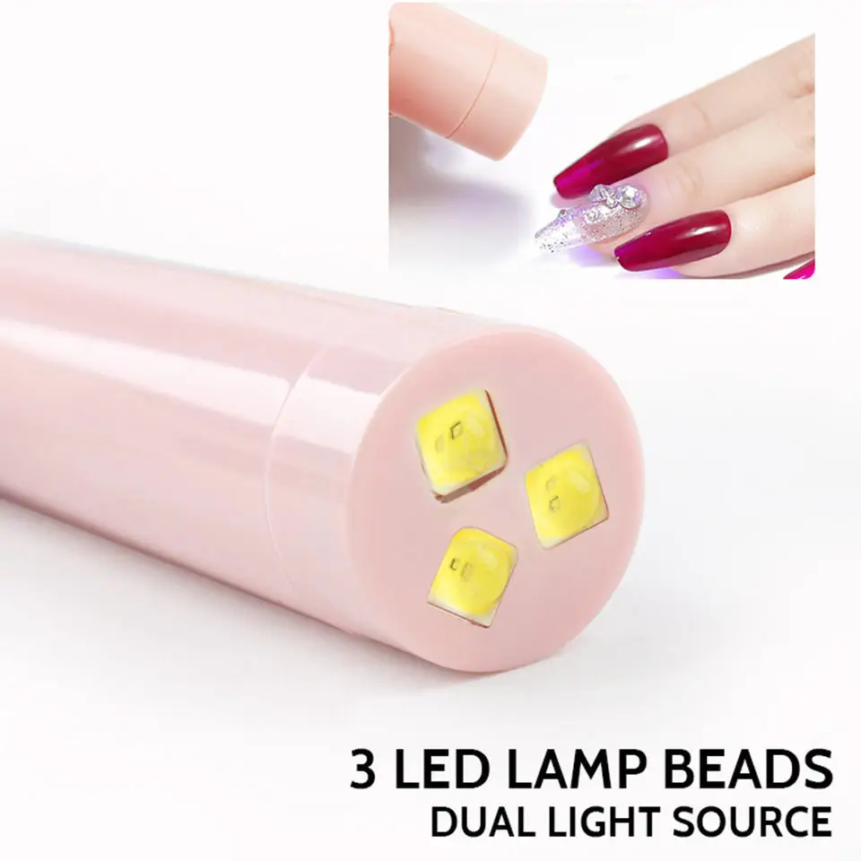 ZYC Portable  Quick Dry USB Machine Home Phototherapy Tools Professional UV LED Nail Lamp Mini Flashlight Pen Type