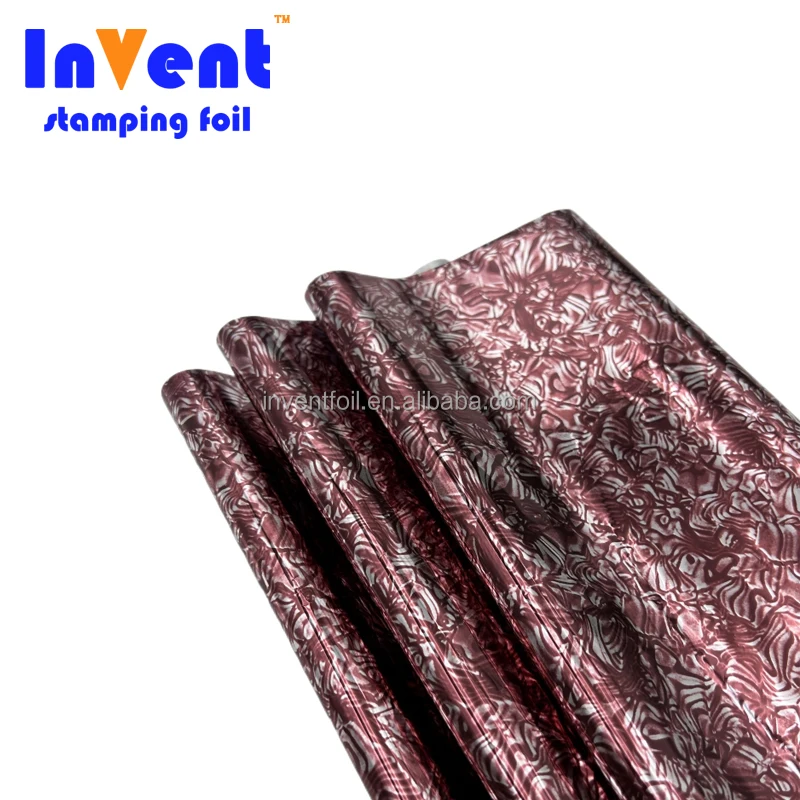 new design Little red flower pattern color switch holographic heat transfer film  Hot stamping foil For Textile Fabrics