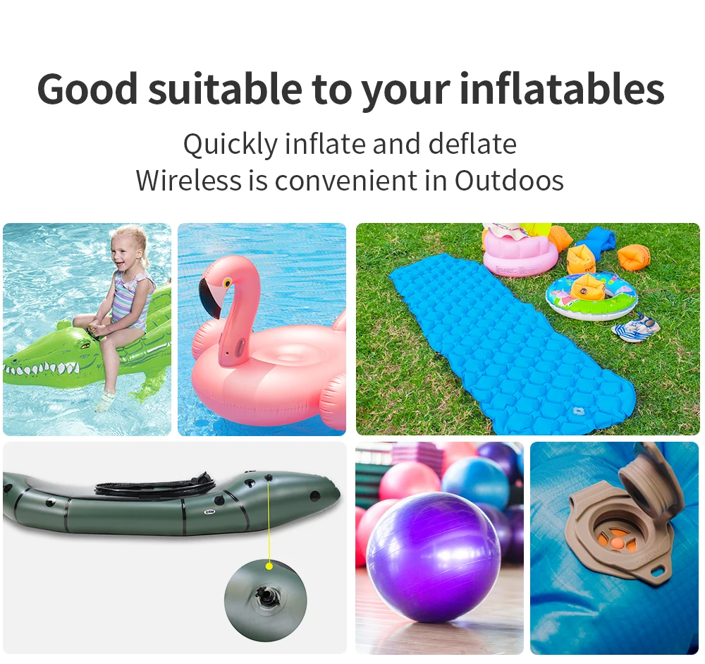 3 in1 emergency power supply inflator deflator electric pump for camping air mattress bed boat clothes vacuum bag