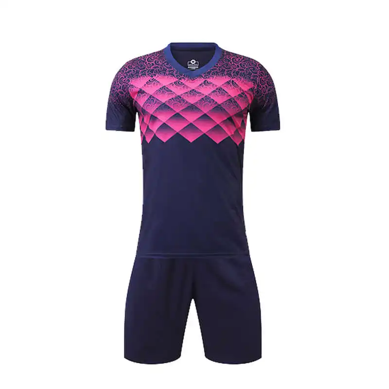 Custom Soccer Jersey Blank Style Sublimation Personalized Customization Sportswear Blue White Soccer Jerseys Kit Soccer