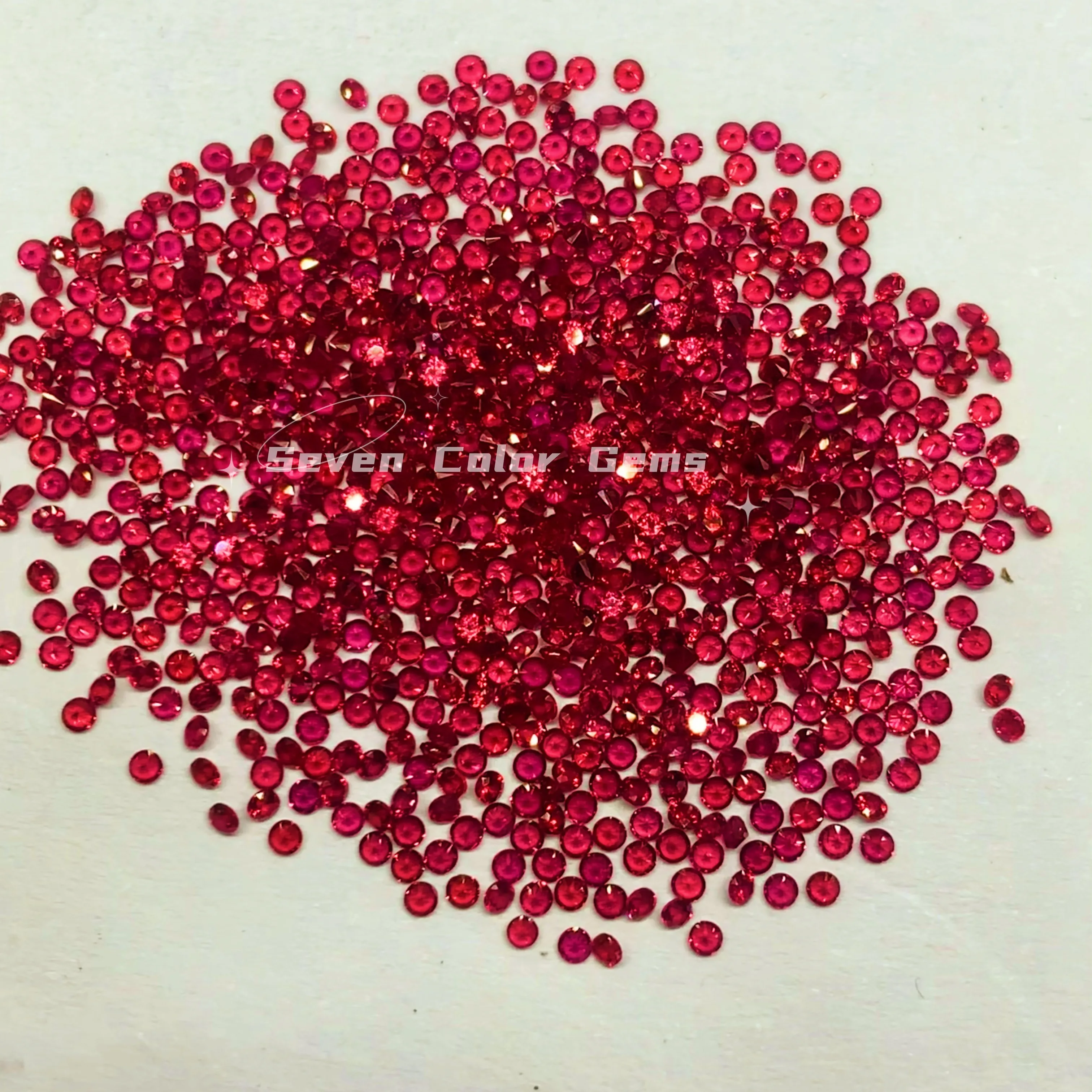 1.3mm Natural ruby stone red ruby stone melee brilliant ruby top quality raw rough pink red color price per carat