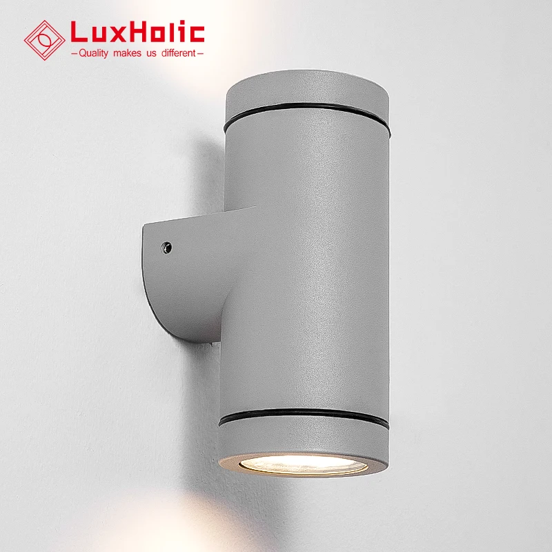 LuxHolic наружный IP55 алюминиевый 2xGU10 Макс 50 Вт настенный светильник для виллы вверх и вниз сад Водонепроницаемый декоративный