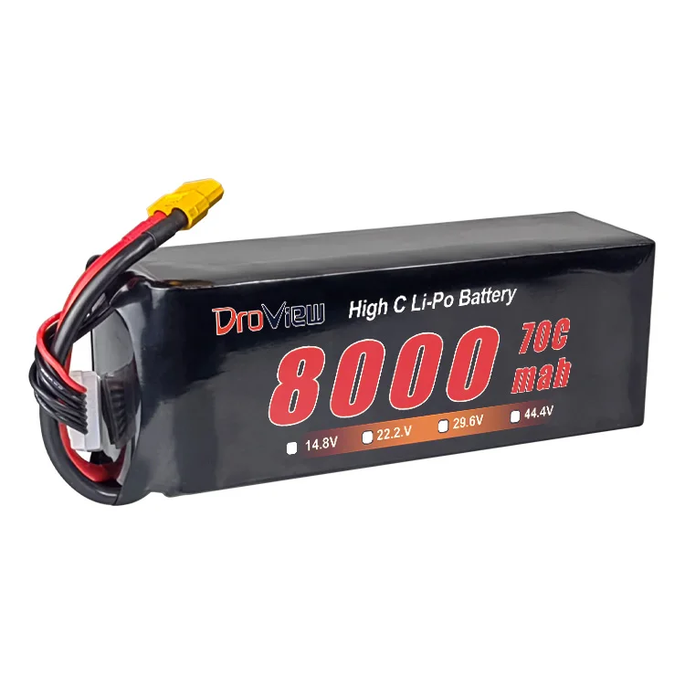 Droview Lipo Polymer Battery 8S 29.6V 8000mAh 70C High Rate Rechargeable UAV Lithium Batteries for FPV Drone