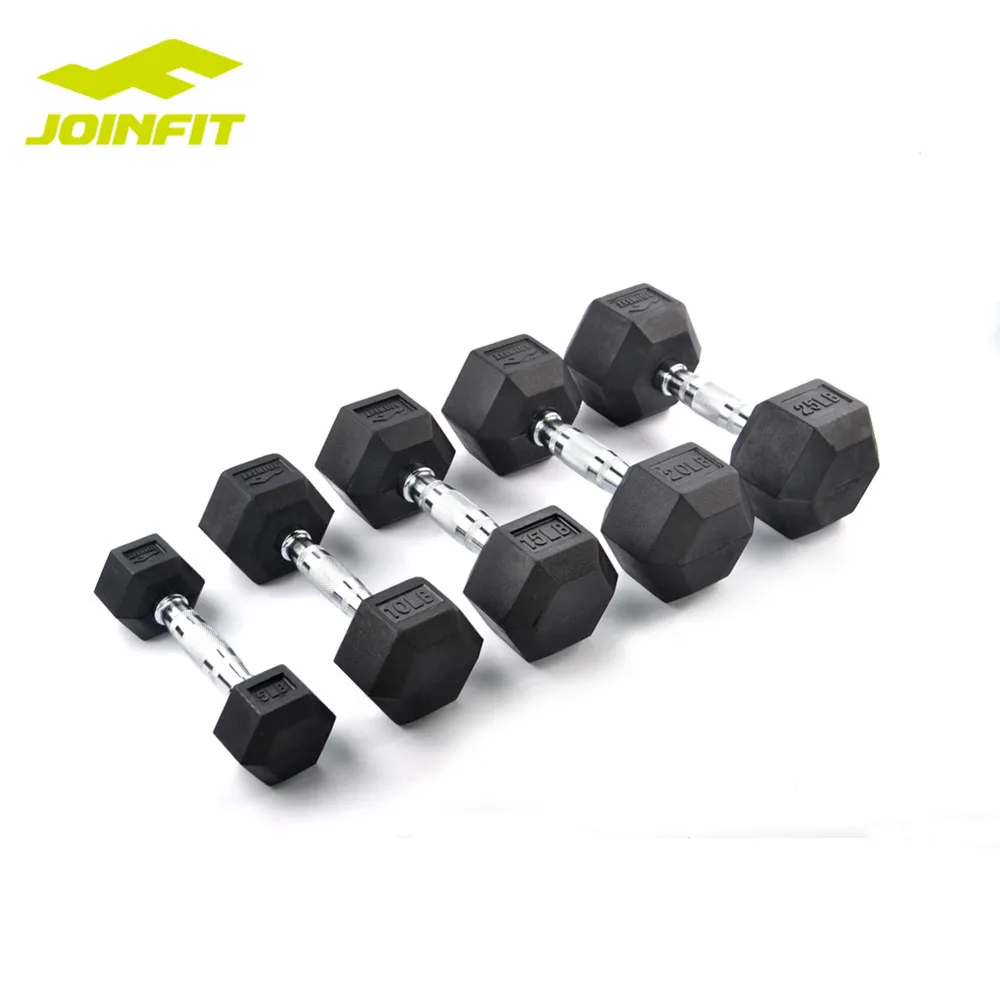JOINFIT резиновый набор гантелей с шестигранной головкой 10