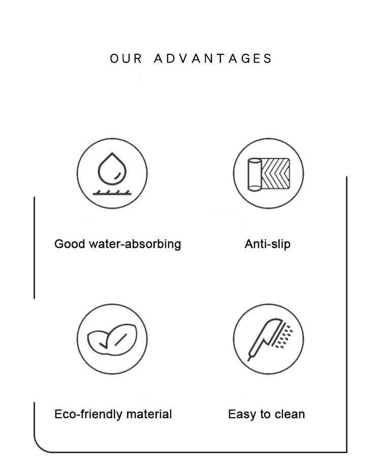 New hot sale rubber backed bath mats non slip waterproof funny diatom 3D visual floor stone bath mat