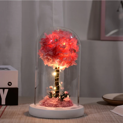 Valentines Day Gift 15*10cm Preserved Rose 50 Colors Forever Stabilized Eternal Roses In Glass Dome For Mothers Day Gifts