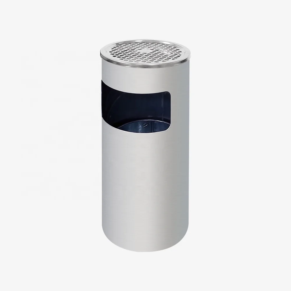Hotel Ashtray Standing Metal Public Waste Metal Garbage Container Ashtray Dustbin Indoor Recycle Bins