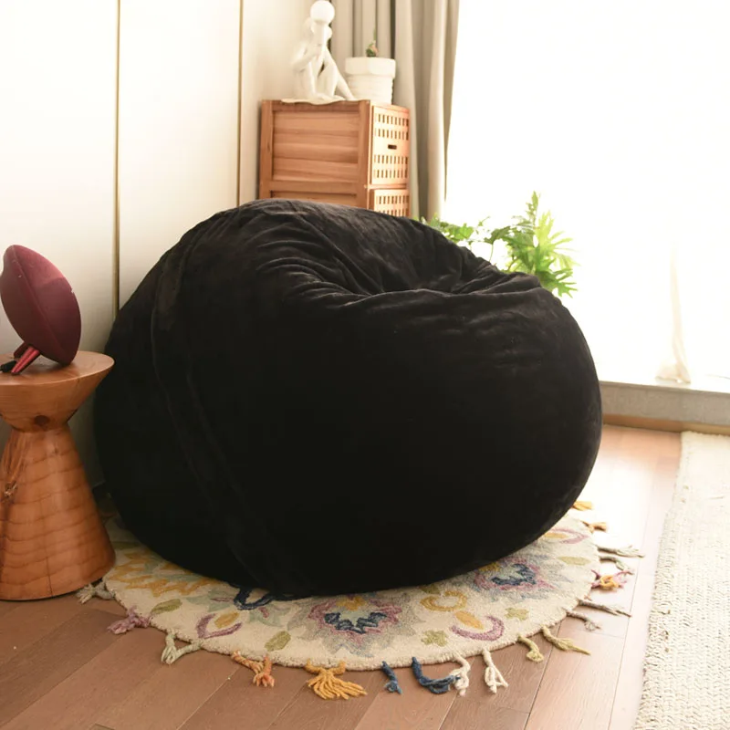 Skin Friendly BeanBag Bed 5 FT Giant Soft Faux Fur Foam Filled Beanbag Sofa Bedroom Chair For Adult Kid Living Room Furniture