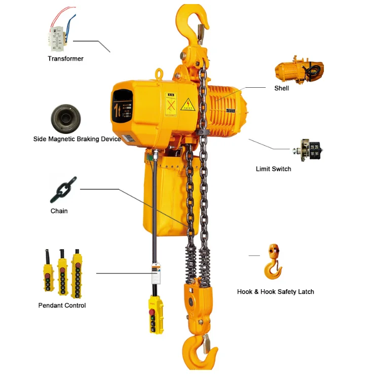 2020 new product construction equipments chain electric hoist with wireless remote control