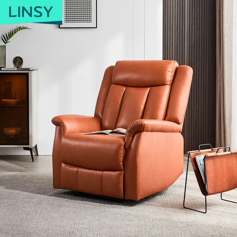 Linsy Lazy Chair Boy Recliner Furniture Cinema Leather Functional Recliner Sofa Luxury French Single Corner One Seat LS316SF2