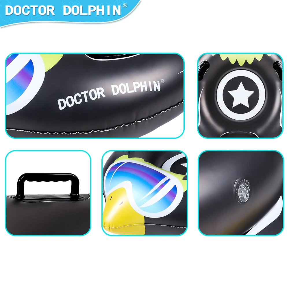 Factory Penguins Design Inflatable Snow Tube Speed Tube Sled Ski Boat Sled Sledge Winter Sport Snow Tubing