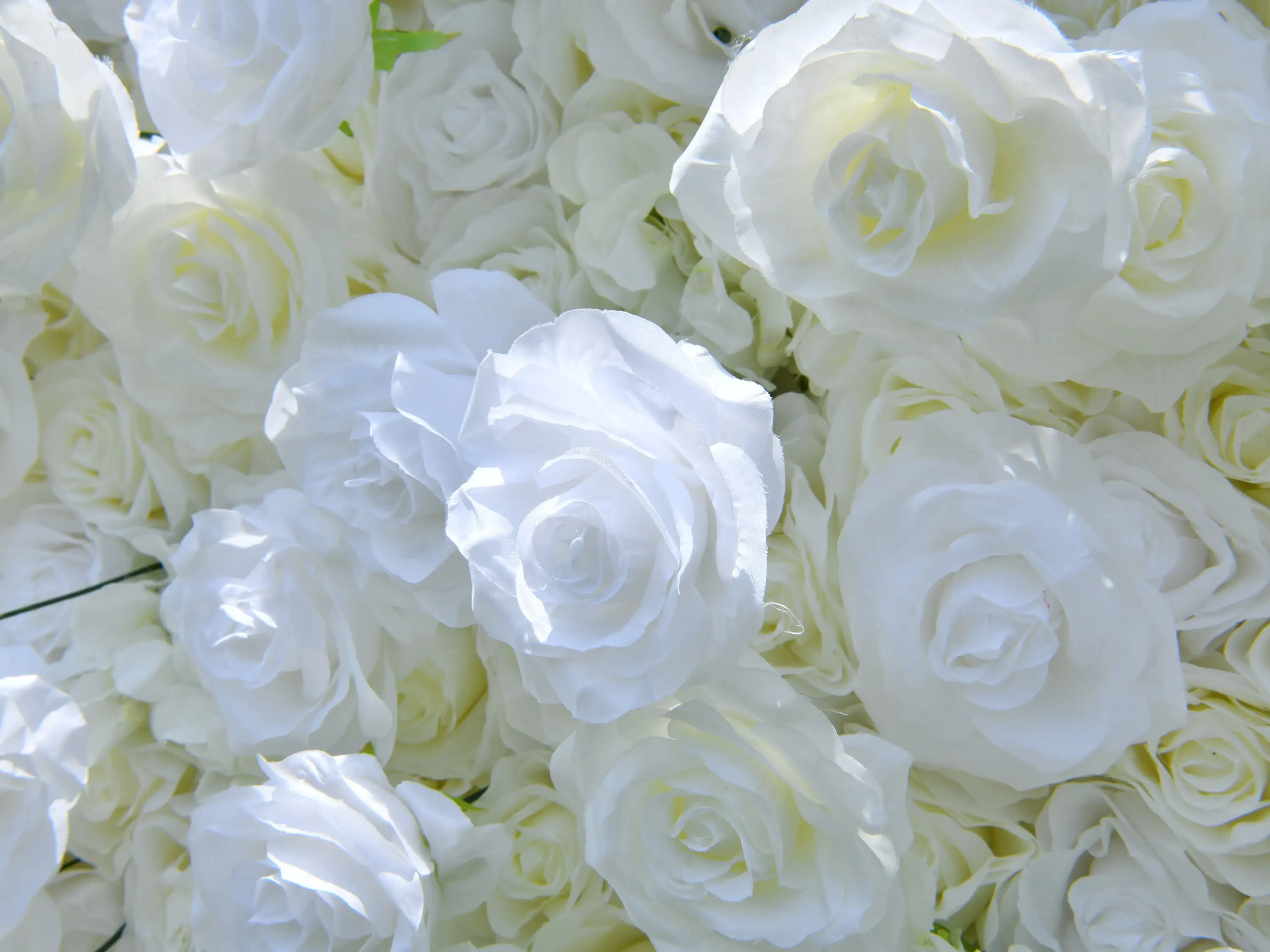 Factory Supplied to ETSY Hot White Rose Artificial Flower Wall Panel Home Shop Floral Wall Decor Photo Wedding Party Backdrop