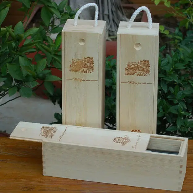 Индивидуальные деревянные винные коробки, используемые для продажи, деревянные коробки для винных бутылок, оптовая продажа